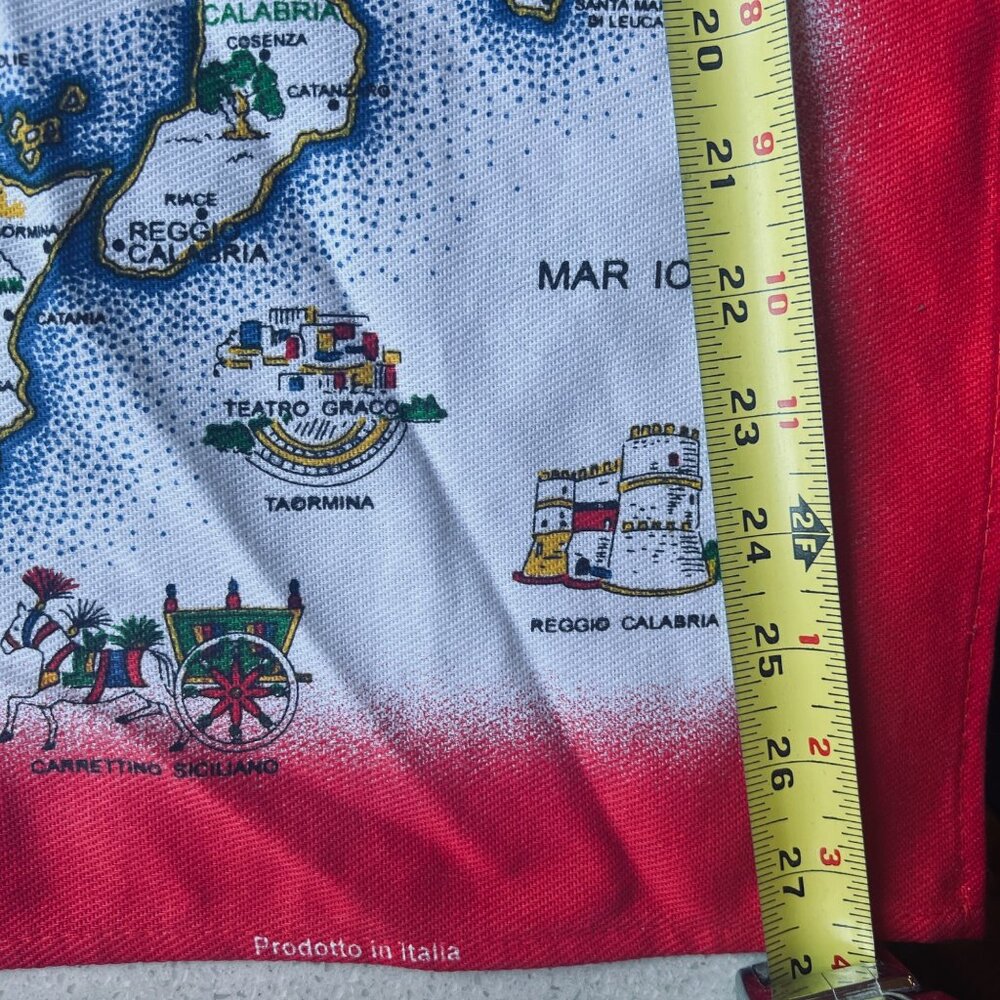 Italia Map Kitchen Apron With European Flags & Red Borders Italy - Picture 4 of 7
